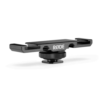 Rode VideoMicro II Ultra-Compact Shotgun Microphone Bundle with DCS-1 Dual Cold Shoe Mount — Supercardioid Plug-in Power Camera Mic for Vlogging, Filmmaking, Smartphone Video, Content Creation - color: DCS-1 Bundle