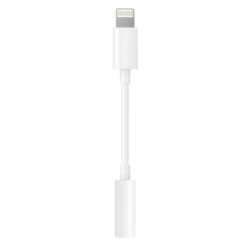 Apple MFi Certified Lightning to 3.5mm Headphone Jack Adapter -Premium Audio Quality & DAC Chip for Music Listening Car, Gym, Home Office, Compatible with iPhone 14/13/12/11/X/8/7 1Pack (White) - size: 1Pack