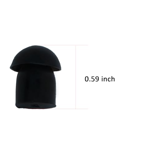 50Pcs Replacement Ear Tips Earbud Radio Black Silicone Mushroom | compatible with Motorola Baofeng Kenwood Midland Yaesu Cobra Icom HYT Acoustic Tube Earpiece 2 Way Raio - color: Black