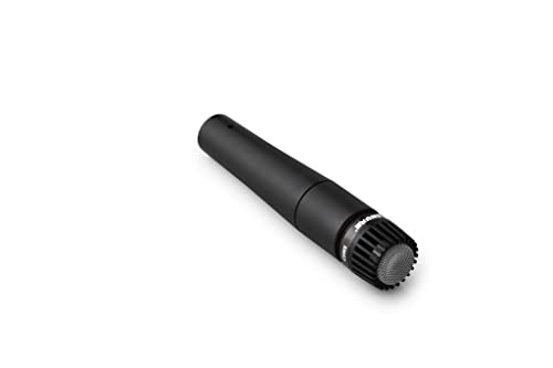 Shure SM57 Pro XLR Dynamic Instrument Microphone | Cardioid dynamic mic for studio and live instruments, drums, percussion and amp miking; recording-ready