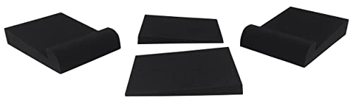 Rockville ASM4 4" Powered Active Studio Monitor Pair with RVSM1 Stands | 200W Peak / 50W RMS, Class D, Bluetooth 5.0, Optical/TS/RCA/3.5mm Inputs, DSP Tuned, RRS190S 3-Angle Isolation Pads, 6-items