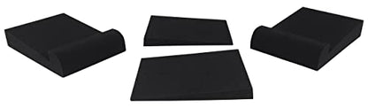 Rockville ASM4 4" Powered Active Studio Monitor Pair with RVSM1 Stands | 200W Peak / 50W RMS, Class D, Bluetooth 5.0, Optical/TS/RCA/3.5mm Inputs, DSP Tuned, RRS190S 3-Angle Isolation Pads, 6-items