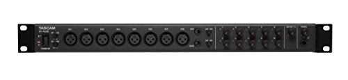 Tascam US-16x08 Rackmount USB Audio/MIDI Interface for Recording, Drum Recording, 8 XLR/8 1/4" Inputs, 8 Outputs, Control Software,Black - style: US-16x08