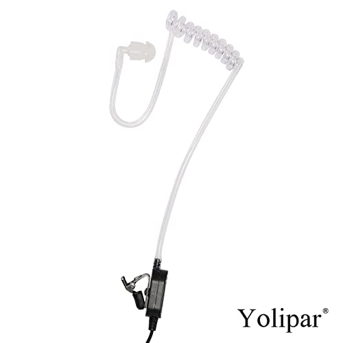 Earpiece Surveillance Kit Compatible with BaoFeng, BTECH, Kenwood Walkie Talkie with PTT Mic Headset Accessories (Acoustic Tube) - style: Acoustic Tube