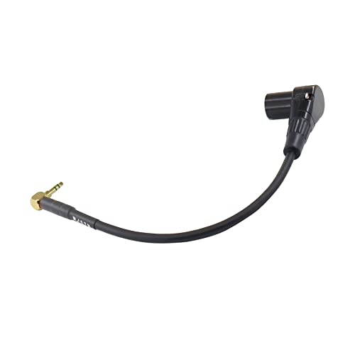 WJSTN Right Angle 3.5mm (1/8 Inch) TRS to XLR Male Stereo Audio Cable, 6in Balanced Audio Cord for Mic, Camera, Mixer