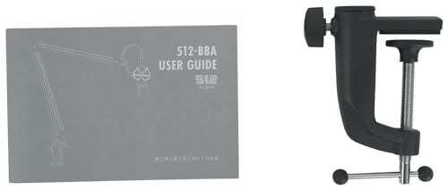 512 Audio by Warm Audio BBA Adjustable Microphone Boom Arm Mic Stand for Podcast, Streaming and Recording