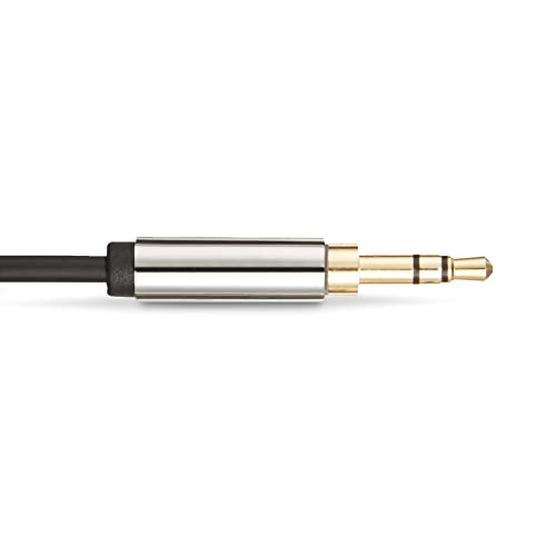 Amazon Basics 2-Pack 3.5mm Stereo Audio Cable for Car Stereo, Speaker or Subwoofer with Gold-Plated Plugs, Smartphone Compatible, 4 Foot, Black - size: 4 ft (2 Pack)