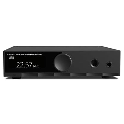 SMSL D100 Desktop DAC Headphone Amp, ES9081 Chip,True Balanced Audio Interface for Home Stereo,MQA,32-Bit/768kHz DSD512,32-600Ω headphones,USB/Optical/Coaxial Inputs,4.4mm & 6.35mm/RCA Outputs (Black)
