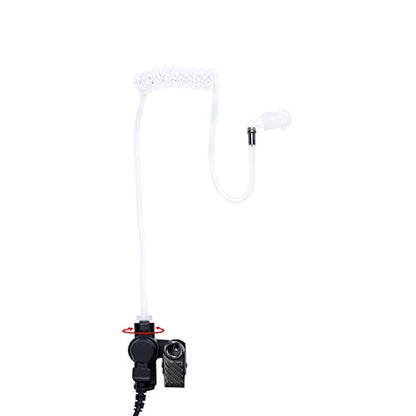 K-Storm Walkie Talkie Surveillance Headset Compatible with Motorola Radio | Acoustic Tube Earpiece with Mic for CP200 CLS1110 DLR1020 XU1100 RDM2070D RDV2080D - color: with VOX