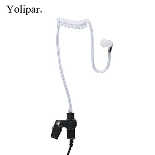 2-Pin 2-Wire Baofeng UV-5R Earpiece Surveillance Kit Compatible with BTECH Retc15/Retevis RT21 RT22 Kenwood Arcshell AR-5 Walkie Talkie Radio with Big PTT Mic Tansparent Acoustic Tube Headset - color: for Baofeng radio, size: 1 PCS