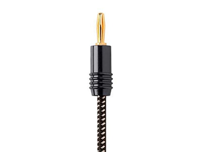 Monoprice Premium Braided Speaker Wire 14AWG - With Gold Plated Banana Plug Connectors - Affinity Series, 1 Pack, 10 Foot - size: 10 Feet, style: 1 Pack