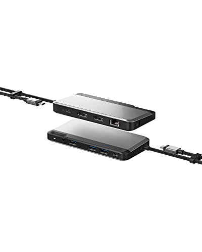 ALOGIC MX2 Lite USB-C Docking Station, Dual DisplayPort Full HD 1080p, 85W Power Delivery, 3 USB-A, 2 USB-C, Gigabit Ethernet, Audio Jack, Laptop Dock for Windows, Mac & ChromeOS