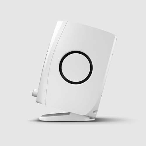 ADAM Audio D3V Active Desktop Studio Monitor Speakers - White | USB-C, D-ART Tweeter, 3.5in Woofer, 240W, 45Hz-23kHz, 97dB SPL, Balanced TRS, Headphone Out - style: D3V White