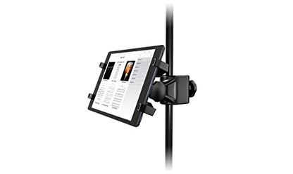 IK Multimedia iKlip Xpand Tablet Holder for mic Stands, fits iPad and Android Tablets Between 7" to 12.9" with an Adjustable 360° Swivel and Soft-Touch fit - size: Tablet