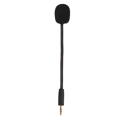 Replacement Game Mic for Kingston Hyper X Cloud Orbit S, 3.5mm Detachable Flexible Game Microphone, Noise Cancelling Rotatable Design Mic for Gaming Headsets