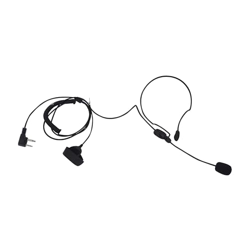 Behind The Head AVPH5 Earpiece, Boom Mic Headset with Finger Ptt for Midland lxt630vp3 lxt500vp3 gxt1050vp4 1000g gxt FRS gmrs lxt630pa lxt600pa gxt1000vp4 avph4 avph5 GTX 1000 lxt600 Radios