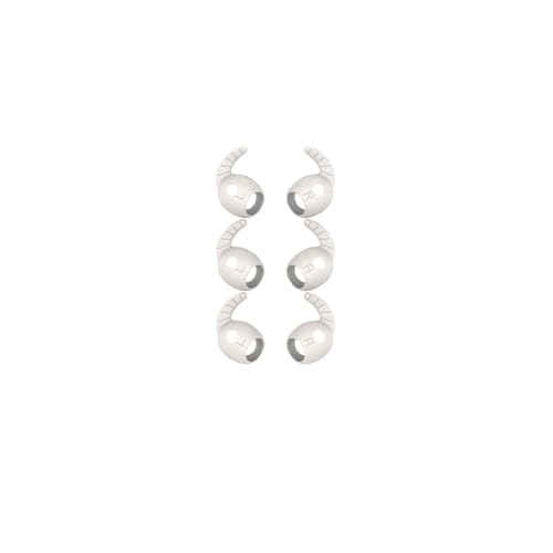 Replacement Silicone Eartips Earbuds Tips Set for Galaxy Buds 3 FE (2025) Earphones Anti-Slip Ear Hooks Wingtip Replacement Silicone Wings (White Three-Pair Set) - color: White three-pair set