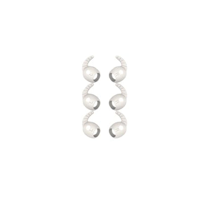 Replacement Silicone Eartips Earbuds Tips Set for Galaxy Buds 3 FE (2025) Earphones Anti-Slip Ear Hooks Wingtip Replacement Silicone Wings (White Three-Pair Set) - color: White three-pair set