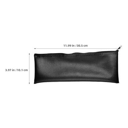 VOSAREA 6pcs Portable Microphone Protective Case Pu Material with Zipper, Soft Interior Padding for Handheld and Microphones, Carry Storage Bag for Performances and Outdoor Use Black