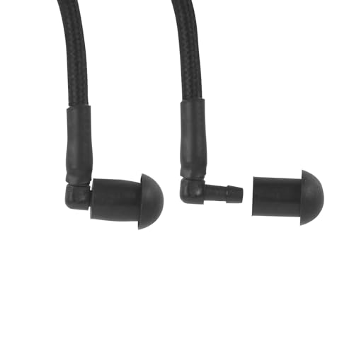 Replacement Braided Nylon Surveillance Acoustic Coil Tube for Radio Earpiece Moisture Resistant Fiber Mesh Colorful Accessories (PureBlack-1) - color: PureBlack-1