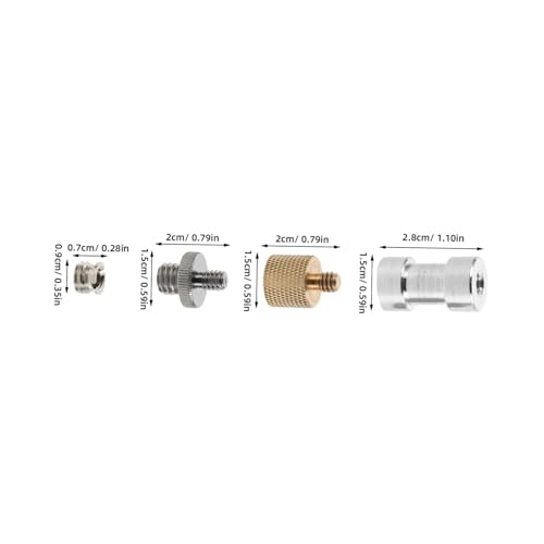 Tripod Accessories Thread Adapter Screw Set for Microphone and Camera Tripod Mounts Lightweight Aluminum Alloy Withstands Rigorous Use Suitable for Indoor Photography and Travel