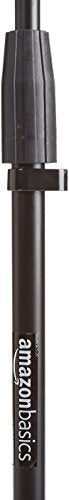 Amazon Basics Sturdy Portable Microphone Boom Arm Stand, Height Adjustable with Cable Management, Foldable Tripod Base, Up to 85.75", Black