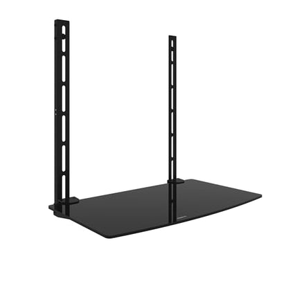 Mount-It TV Wall Mount Shelf Bracket Under TV for Cable Box, DVD Player, Stereo AV Components Shelf,Black - size: Single