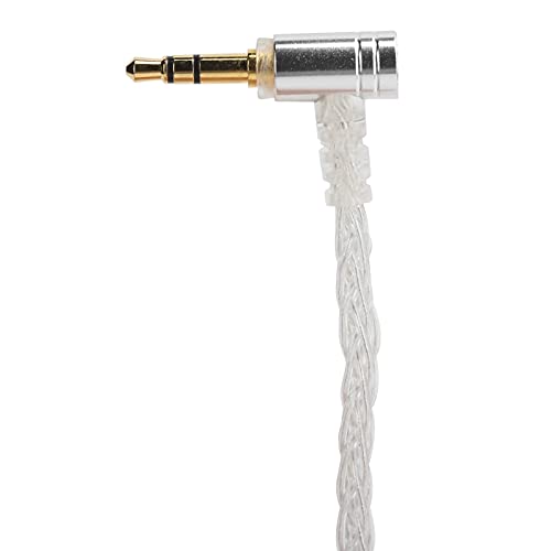 MMCX Earphone Cable Replacement Oxygen Free Copper Silver Plated Wire Balanced Sound for SE215 SE535 SE846 UE900 Headphones 3.5mm Audio Interface 1.2m Length (Transparent 3.5 three-dimensional) - color: Transparent 3.5 three-dimensional