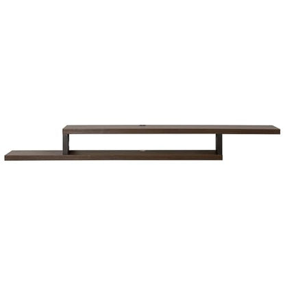 Asymmetrical Wall Mounted Wood TV Console Entertainment Center 72-inch Gray - color: Grey, size: 72"