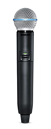 Shure GLXD2+/B58 Handheld Transmitter with BETA 58A Vocal Mic Capsule - for use with GLX-D+ Dual Band Digital Wireless Microphone Systems, Receiver Sold Separately (GLXD2+/B58=-Z3) - style: BETA 58A