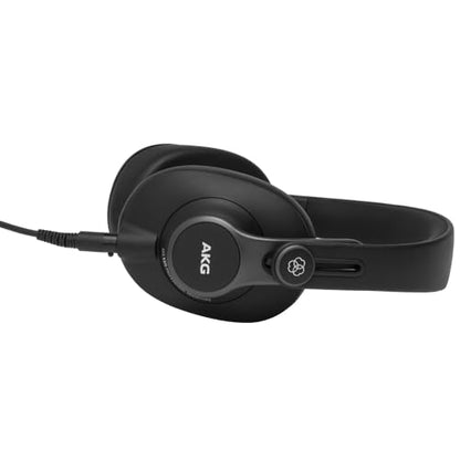 AKG Pro Audio K371 Wired Over-Ear, Closed-Back, Foldable Professional Recording Studio Headphones, Studio Monitor Mixing, Podcast, DJ Stereo Headsets, Black - style: K371