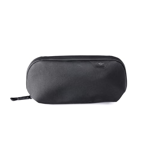 Peak Design Small Tech Pouch, Black, Electronics Organizer for Travel or Everyday Carry, Origami-Style Storage, Cable Pass-Through, Weatherproof Recycled Nylon, Gear Carry Bag for Men and Women - color: Black, size: Small