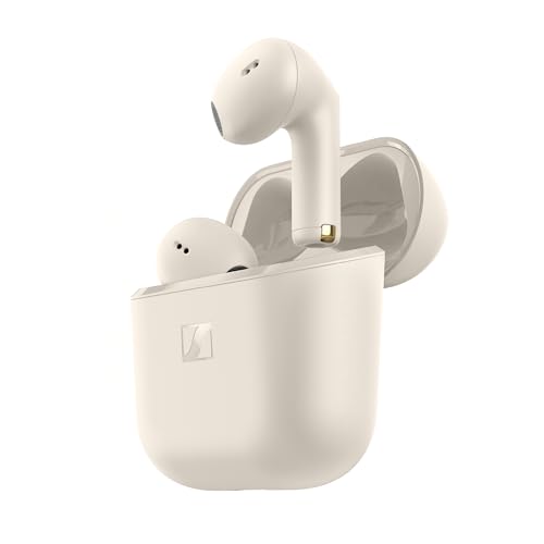 Sennheiser ACCENTUM Open Wireless Earbuds, Open Ear Buds Design, Dynamic Sound & Bluetooth 5.3, IPX4 Splash Protection, 28 Hours Battery Life, USB-C Charging Case, Music, Phone Calls, Travel, Cream - color: Cream, size: Small