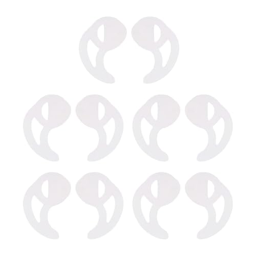 5pairs Silicone Fin Earmold Replacement Earbud Tips, Silicone Fin Ear Mold for Two Way Radio Earpiece Replacement Earmold Earbud Tips Earphone Accessories Eartips Adapters for in Ear Earphones(S)