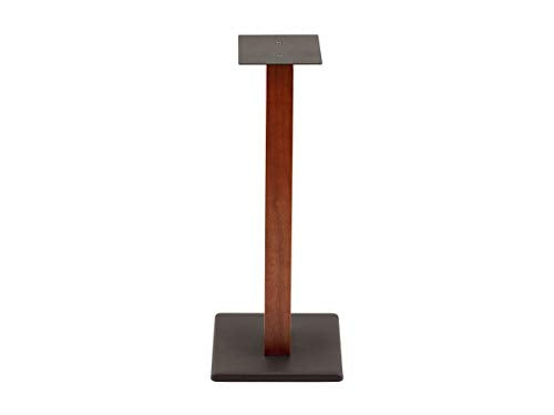 Monolith Speaker Stands - 50lbs Capacity, Adjustable Spikes, Sturdy Construction, Ideal for Home Theater Speakers, 24 Inch, Cherry