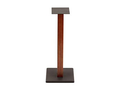 Monolith Speaker Stands - 50lbs Capacity, Adjustable Spikes, Sturdy Construction, Ideal for Home Theater Speakers, 24 Inch, Cherry