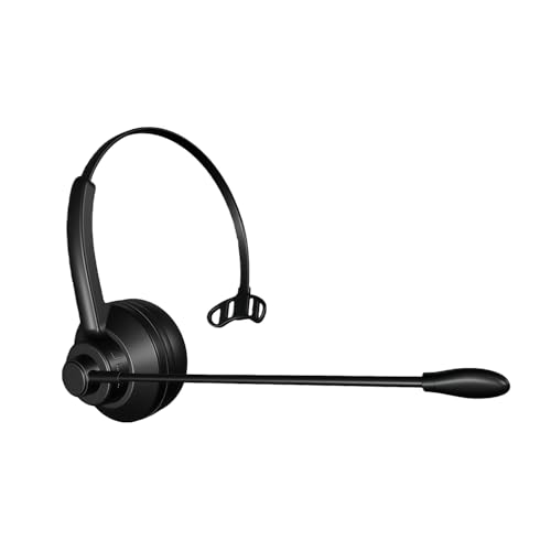 Trucker Bluetooth Headset with Mic,Single-Ear wireless Headset for work, Trucker Bluetooth Headset with Hands-Free Calls, Clear Online Meetings & Long-Haul Driving, Comfortable for All-Day Wear
