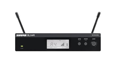 Shure BLX14R/W85M Rack-Mount Lavalier Audio System J11 Band (596–620 MHz) – BLX4R Receiver, BLX1 Bodypack & WL185m Cardioid Lavalier Mic, Up to 14 Hr Battery, 300 ft Range