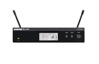 Shure BLX14R/W85M Rack-Mount Lavalier Audio System J11 Band (596–620 MHz) – BLX4R Receiver, BLX1 Bodypack & WL185m Cardioid Lavalier Mic, Up to 14 Hr Battery, 300 ft Range