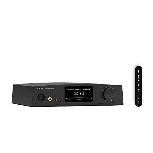 aune S9c Pro DAC with Headphone Amp, 10MHz Clock Input, 32bit/768kHz/DSD512/MQA, Dual-DAC Chip, 6.35/XLR/4.4 Jack, PLL/Clock Sync Tech/Twin JFET, for PC/Speaker/Home Audio (Black) - color: Black