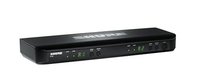 Shure BLX288/PG58 Dual Wireless Vocal System - H9 Band | 14-hour battery and 300 ft UHF range with two PG58 handheld vocal mics and dual-channel receiver for live vocals - style: H9 Band (512-542 MHz)