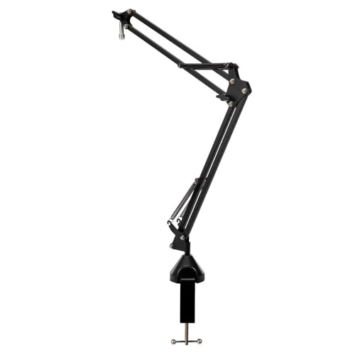 SAMSON Q2U USB and XLR Handheld Dynamic Microphone Bundle | Includes Shock Mount and Desktop Boom Arm Microphone Stand. with Cardioid Polar Pattern (Pink)