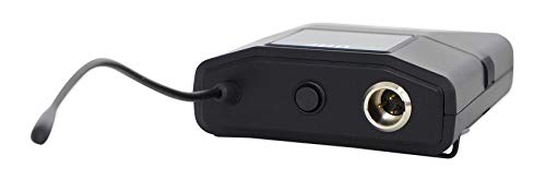 Rockville RWM81U Dual UHF Headset & Guitar Wireless Microphone System, LCD | XLR and 1/4in Output, Two Channel, Cardioid, 300-400ft Range, 10 Hour Battery, Metal Housing, Auto Sync, Volume Controls