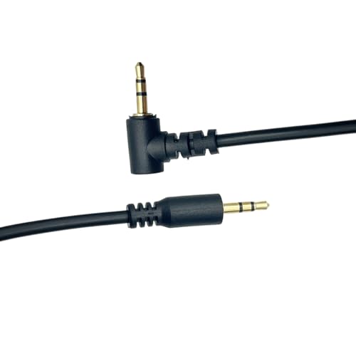 Seadream 2.5mm Audio Cable Short 2Pack 30cm 2.5mm Angled Male to Male Subminiature Stereo Headset Headphone Jack Gold Plated Connector Wire Cord Plug Cable (Angled to Straight) - style: Angled to Straight