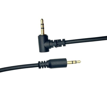 Seadream 2.5mm Audio Cable Short 2Pack 30cm 2.5mm Angled Male to Male Subminiature Stereo Headset Headphone Jack Gold Plated Connector Wire Cord Plug Cable (Angled to Straight) - style: Angled to Straight