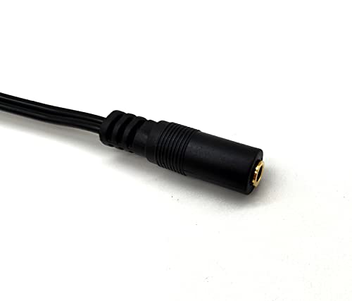 Stereo Audio Splitter Cable, Coiled 3.5mm Female to 2 Male Spring Headphone Y Splitter Cable for Home/Car, Phone, Headset and Speakers - color: 3.5mm 1female/2 male