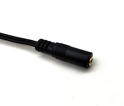 Stereo Audio Splitter Cable, Coiled 3.5mm Female to 2 Male Spring Headphone Y Splitter Cable for Home/Car, Phone, Headset and Speakers - color: 3.5mm 1female/2 male