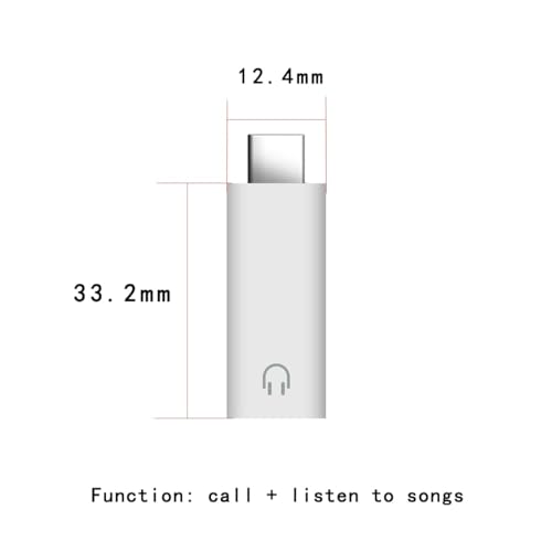 USB C to 3.5mm Audio Headphone Jack dac Adapter Compatible with iPhone 15 Pro Max/Plus, Galaxy S23/S22 Ultra, iPad Pro, Pixel