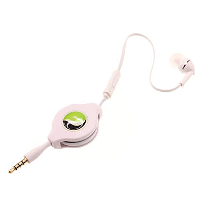 Selna Retractable Mono Earphone for Verve Connect, ZMax 11 - Headphone 3.5mm w Mic Headset Handsfree Earbud Earpiece Compatible with Consumer Cellular Verve Connect, ZMax 11