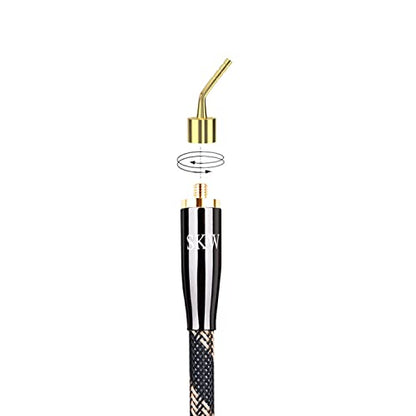 SKW Speaker Wire Connectors, Convertible Connectors Gold Plated Speaker Pin Plugs, 2 mm Pin Banana Screw Plug for Speaker Cable (4pcs) | 24K gold-plated plugs, convertible for binding posts and spring clips, no soldering required, for amplifier home theat
